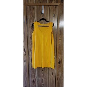 The Territory Ahead mustard yellow tank-top mini dress
